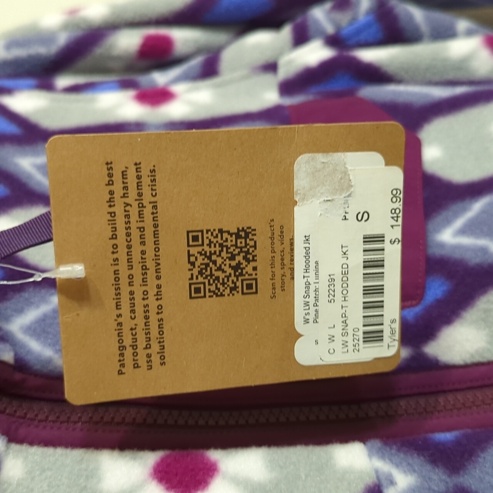 NEW Small PATAGONIA Purple LIGHTWEIGHT SNAP-T HOODED JACKET WOMEN'S Medium/L - Picture 4 of 9